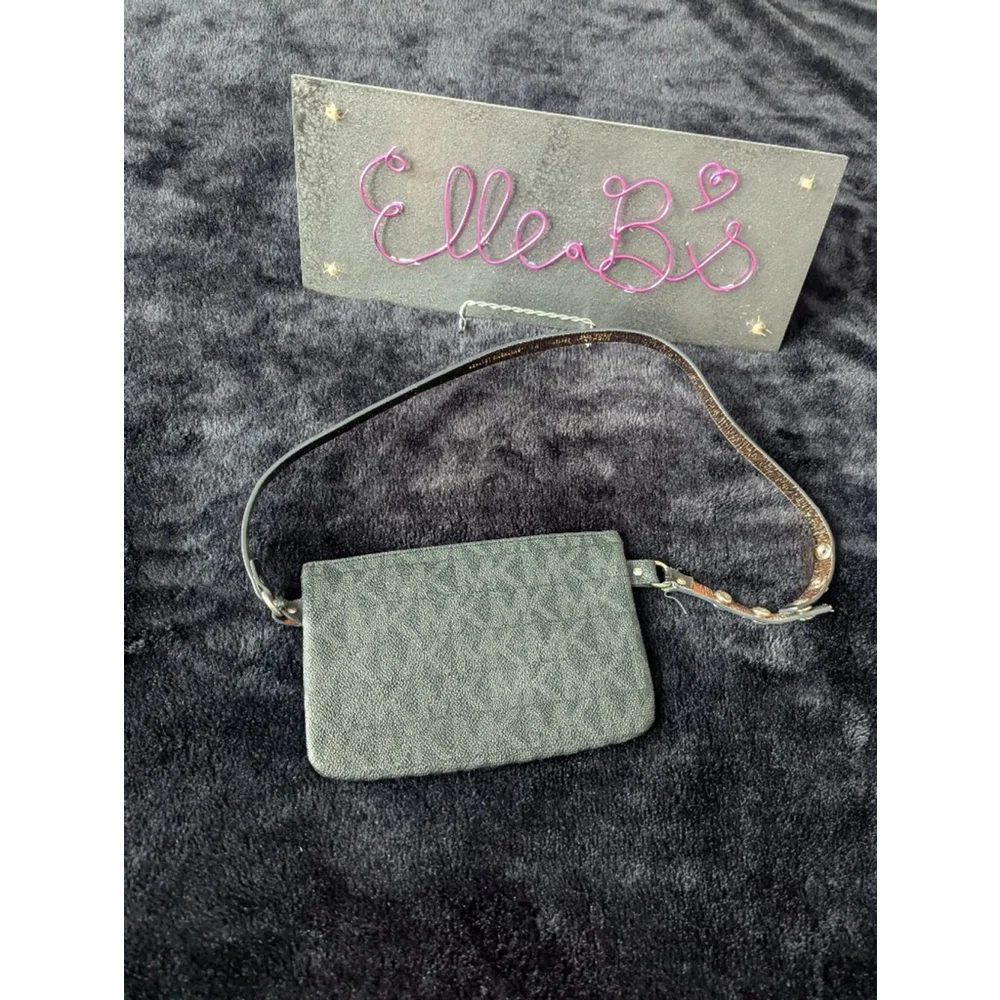 GUC MK Michael Kors Black Gray Belt Bag